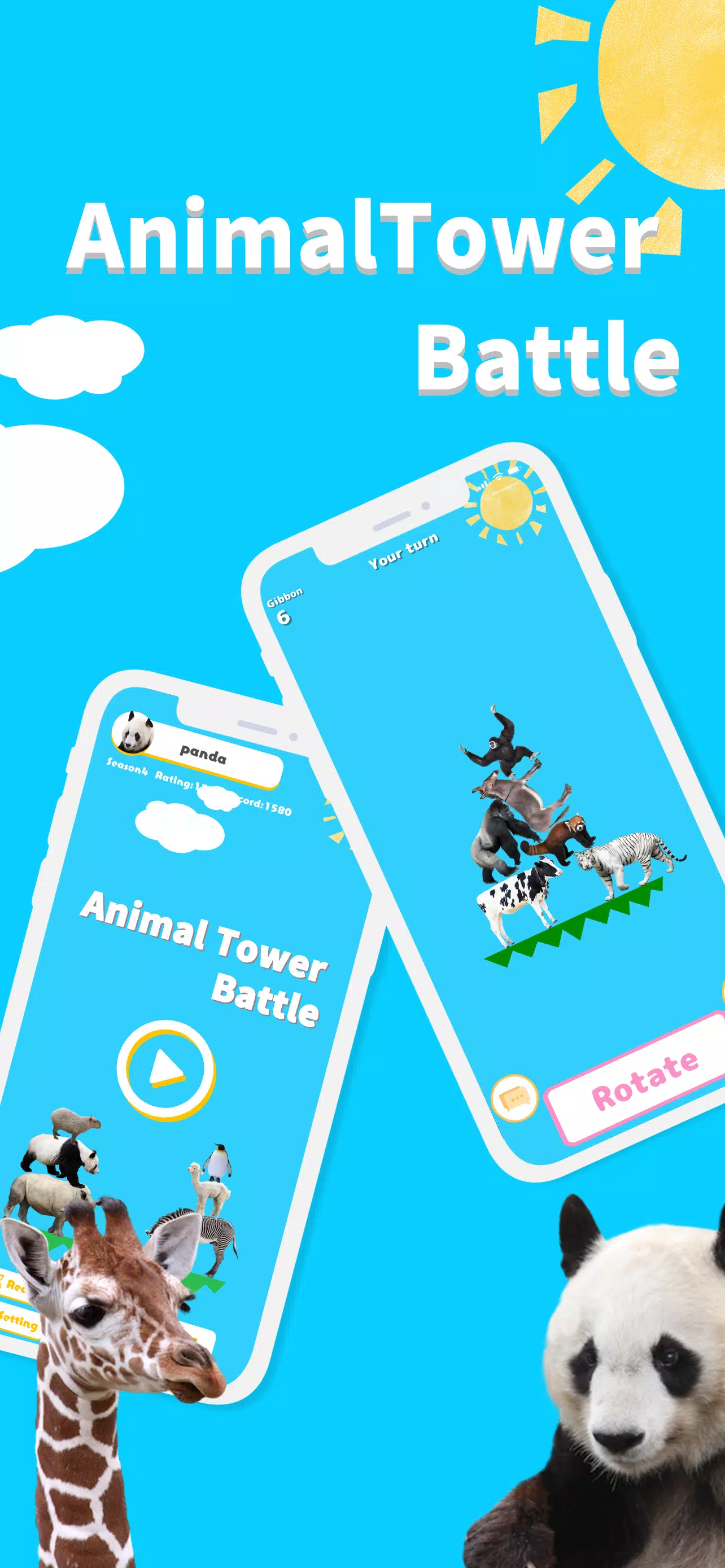 Animal Tower Battle ภาพหน้าจอ 0