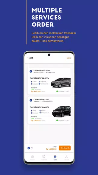 TRACtoGo: Rental Mobil & Bus Screenshot 1