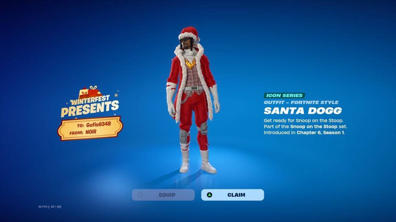 How to claim your free Santa Dogg outfit in Fortnite