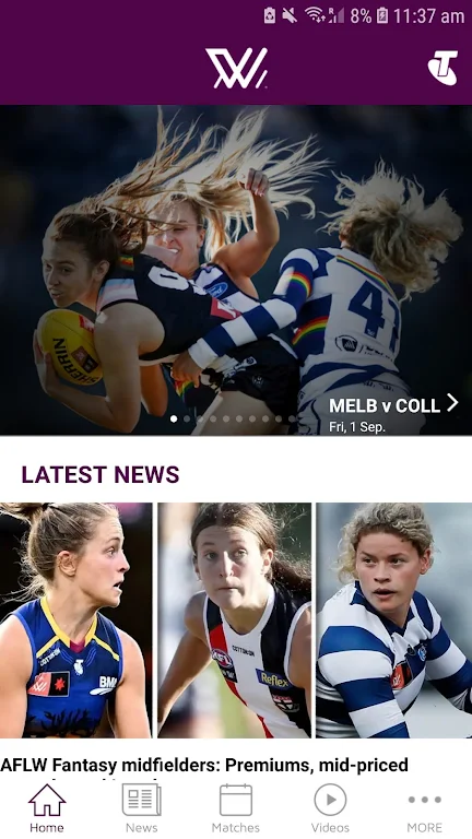 AFLW Official App Schermafbeelding 1