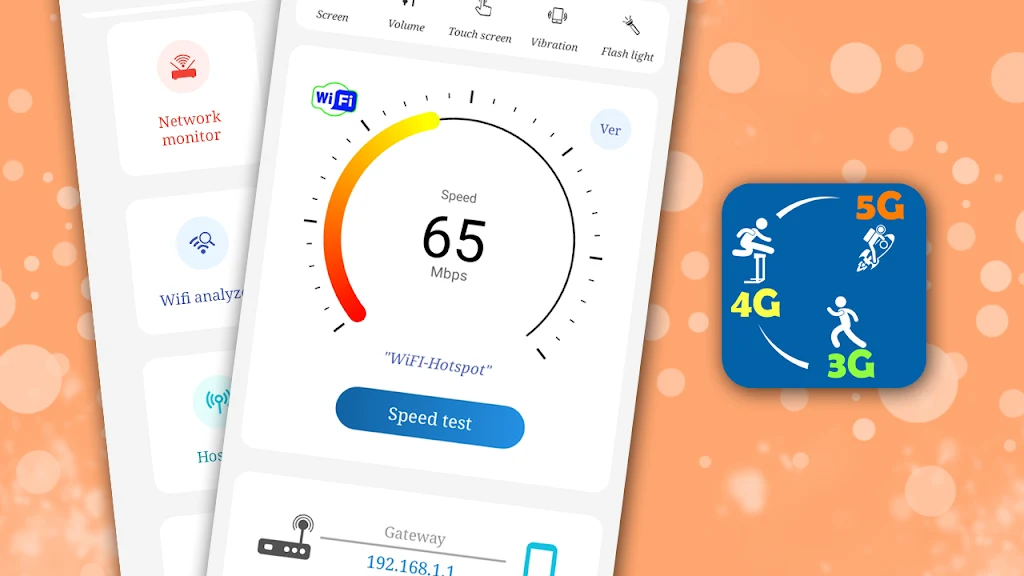 WiFi, 5G, 4G, 3G H+ speed test Captura de tela 0