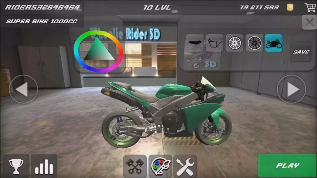 Wheelie Bike 3D game স্ক্রিনশট 1