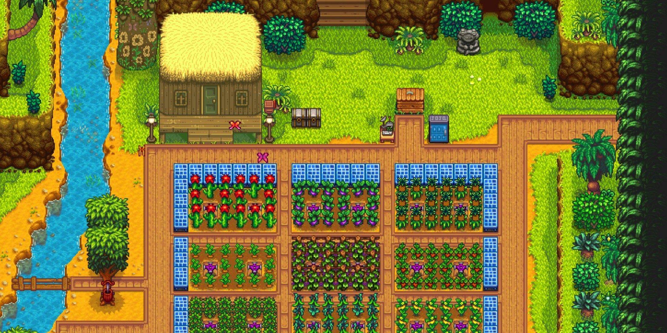 Stardew Valleyプレイヤーは、「すべて」を植えた顎を落とす農場を披露します