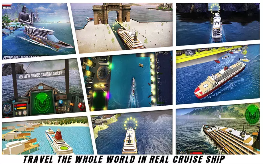 Big Cruise Ship Simulator Tangkapan skrin 0