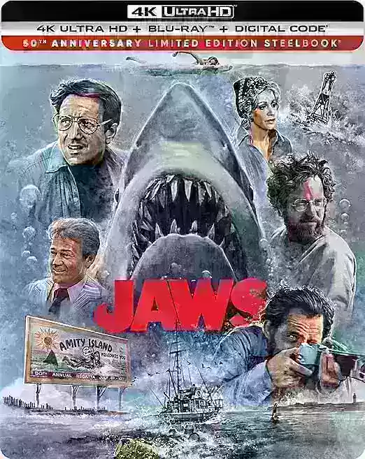 Jaws 50th Anniversary 4K Steelbook ahora disponible para preorden