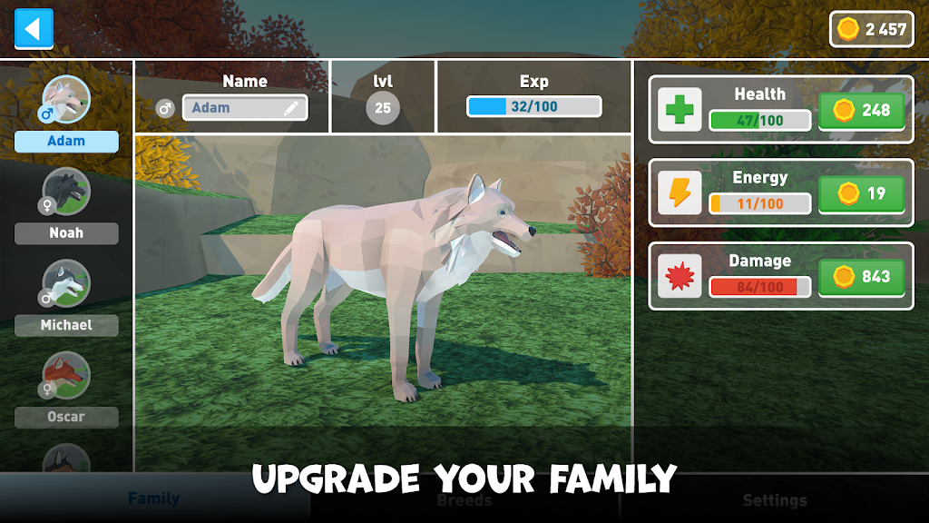 Wolf Family Simulator Schermafbeelding 2