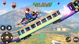 Bike Stunt 3D Simulator Games 螢幕截圖 1