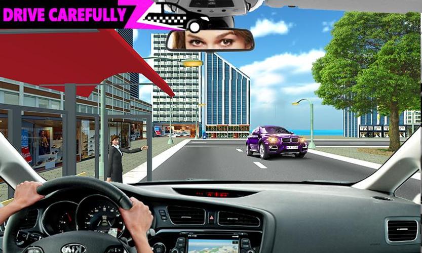 Pink Taxi Driving Game 3D ภาพหน้าจอ 0