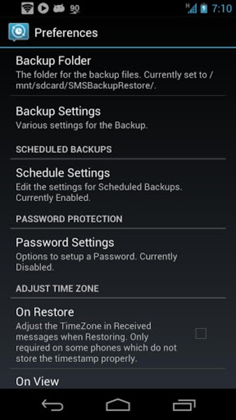 SMS Backup & Restore 스크린샷 1