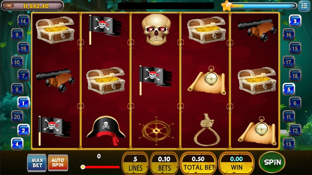 Pirates Slot Machine Treasure Spins Ảnh chụp màn hình 1