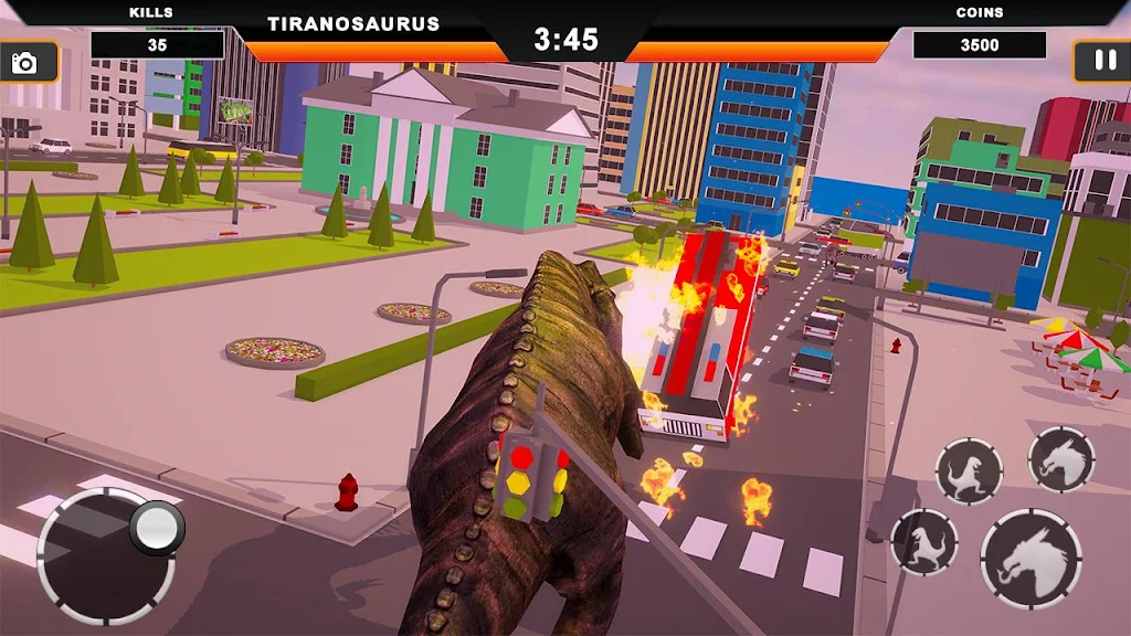 Dinosaur Rampage: Dino City Rampage Simulator 스크린샷 3