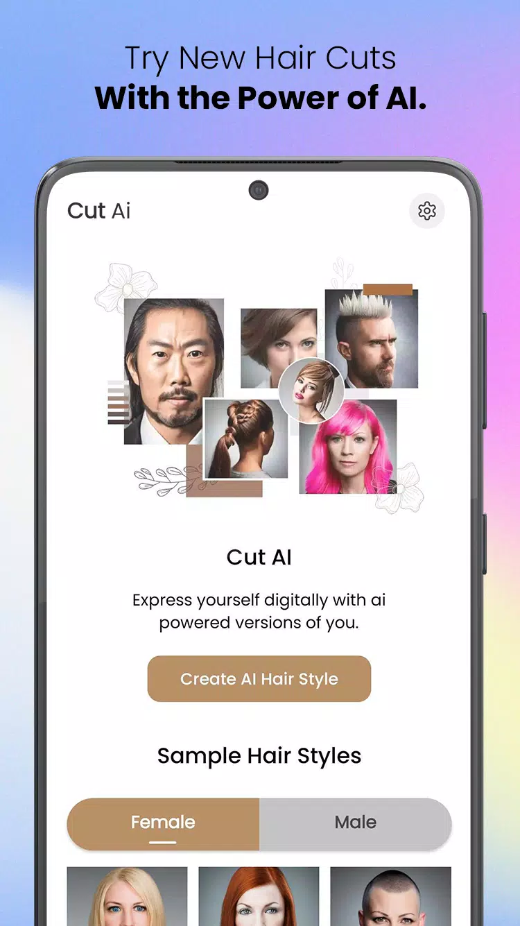 CutAI - AI Hair Style Changer Tangkapan skrin 0