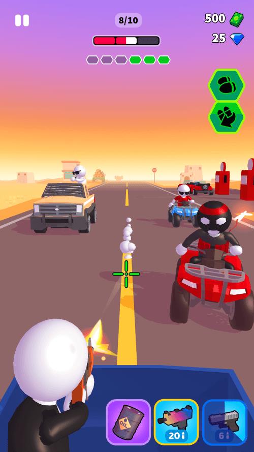 Rage Road - Car Shooting Game स्क्रीनशॉट 1