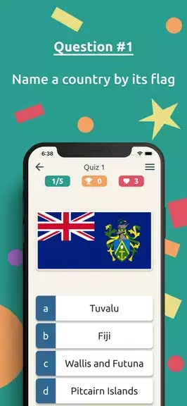 Flags Quiz:  World Geo Trivia ภาพหน้าจอ 1