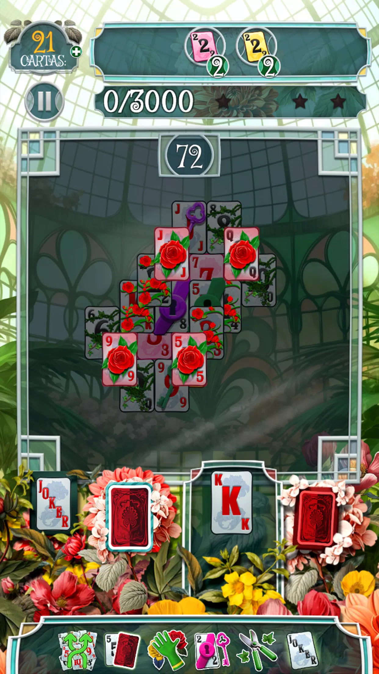 Greenhouse Solitaire TriPeaks ဖန်သားပြင်ဓာတ်ပုံ 3