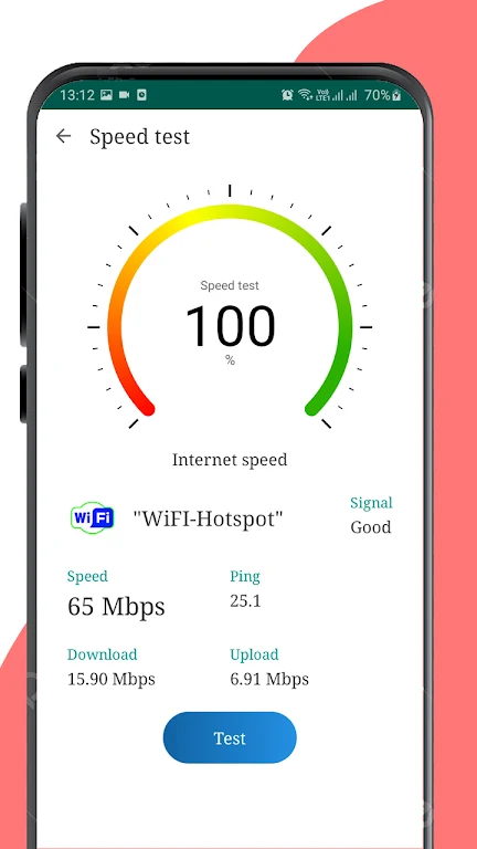 WiFi, 5G, 4G, 3G H+ speed test Captura de tela 2