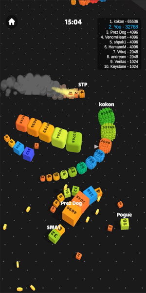 Snake Cube Arena: Merge 2048 螢幕截圖 2