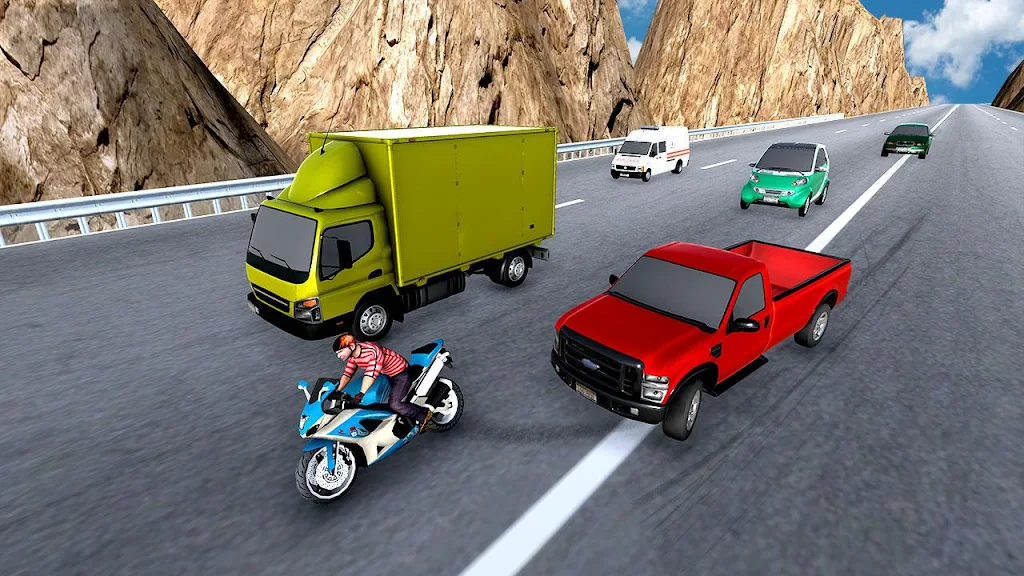 City Bike Traffic Race in Crowd Taxi 3D Captura de tela 3