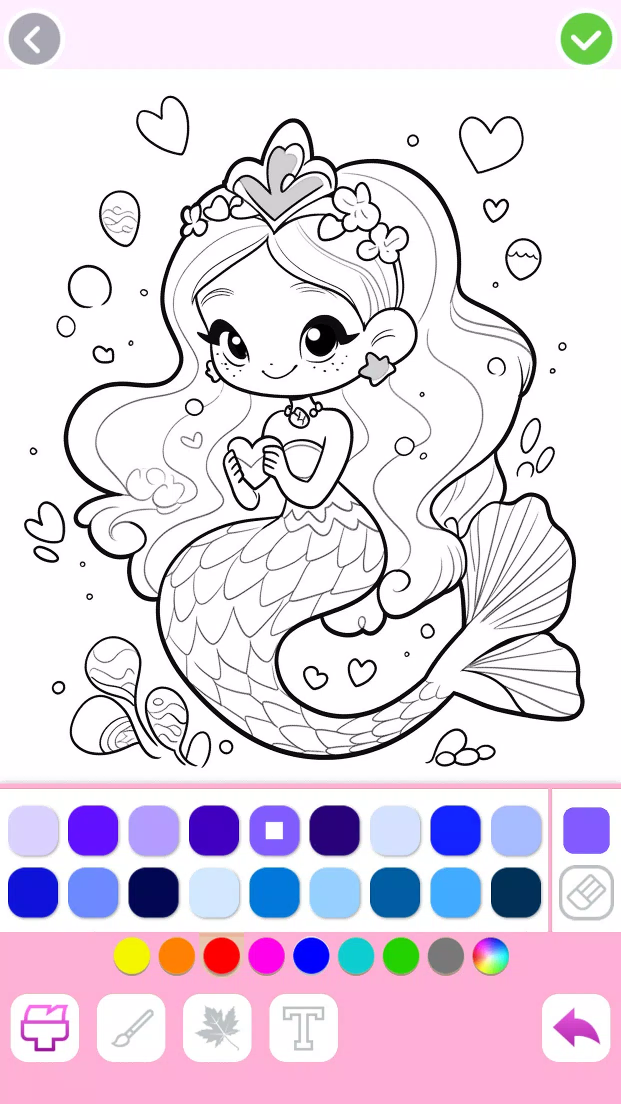 Mermaid Coloring:Mermaid games स्क्रीनशॉट 0