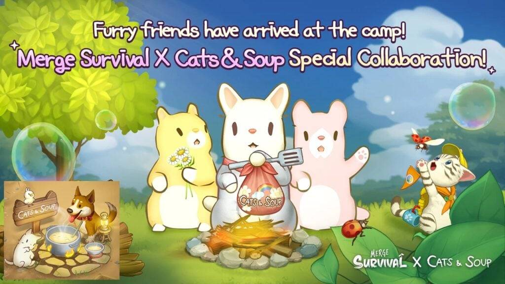 Cats & Soup Collab: Adorable Daily Cat Life in Merge Survival