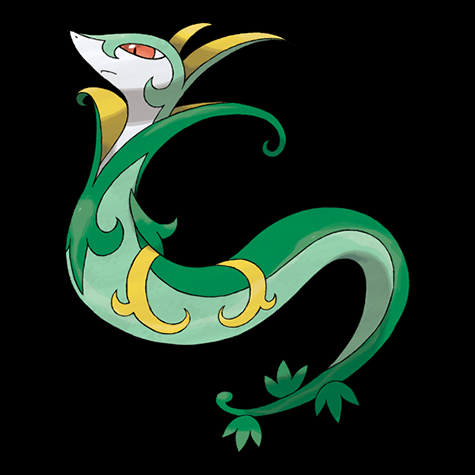 Serperior à Pokemon Scarlet & Violet dans le cadre d'un article sur le raid Tera Quaquaval 7 étoiles.