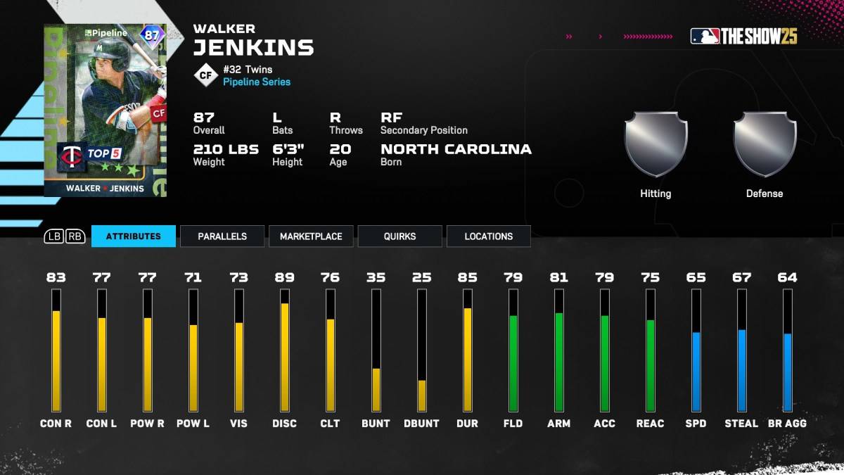 沃克·詹金斯（Walker Jenkins）是美国职业棒球大联盟（MLB）的最佳钻石王朝卡的一部分。