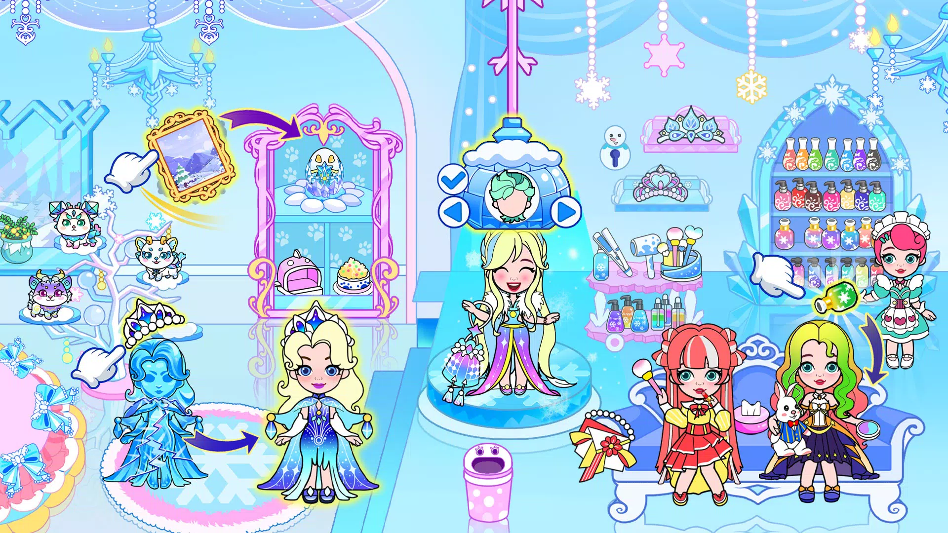 Ice Princess World Castle Life Captura de pantalla 1