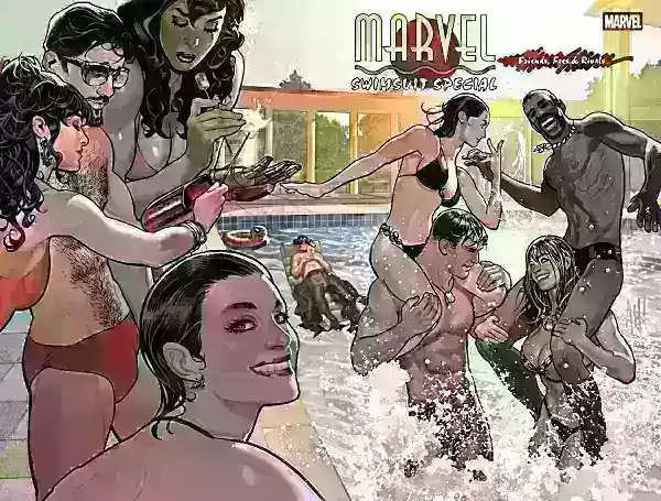 Marvel plaagt zwempakschillen voor rivalen in de zomerstrip Special