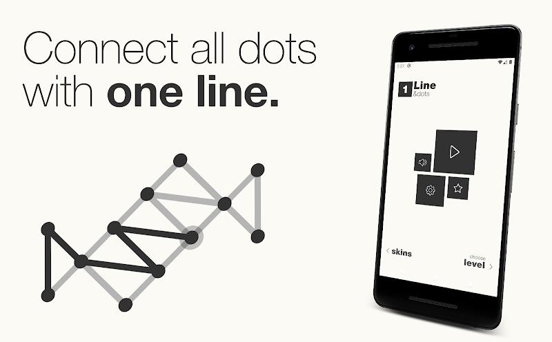 1Line & dots. Puzzle game. Скриншот 0