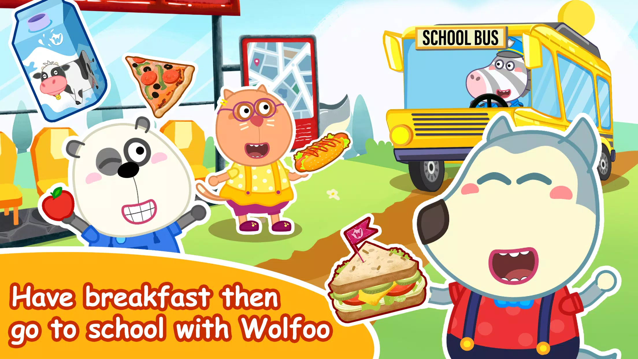 Wolfoo A Day At School Captura de tela 0