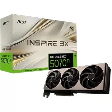 MSI GEFORCE RTX 5070 TI 16GB INSPIRE 3X OC圖形卡