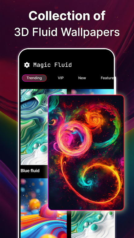 Fluid Live Wallpaper 3D ภาพหน้าจอ 1