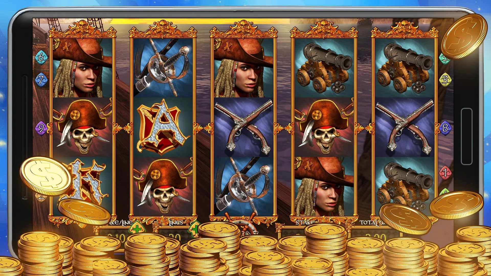 Pirate Slots: VR Slot Machine Captura de tela 0