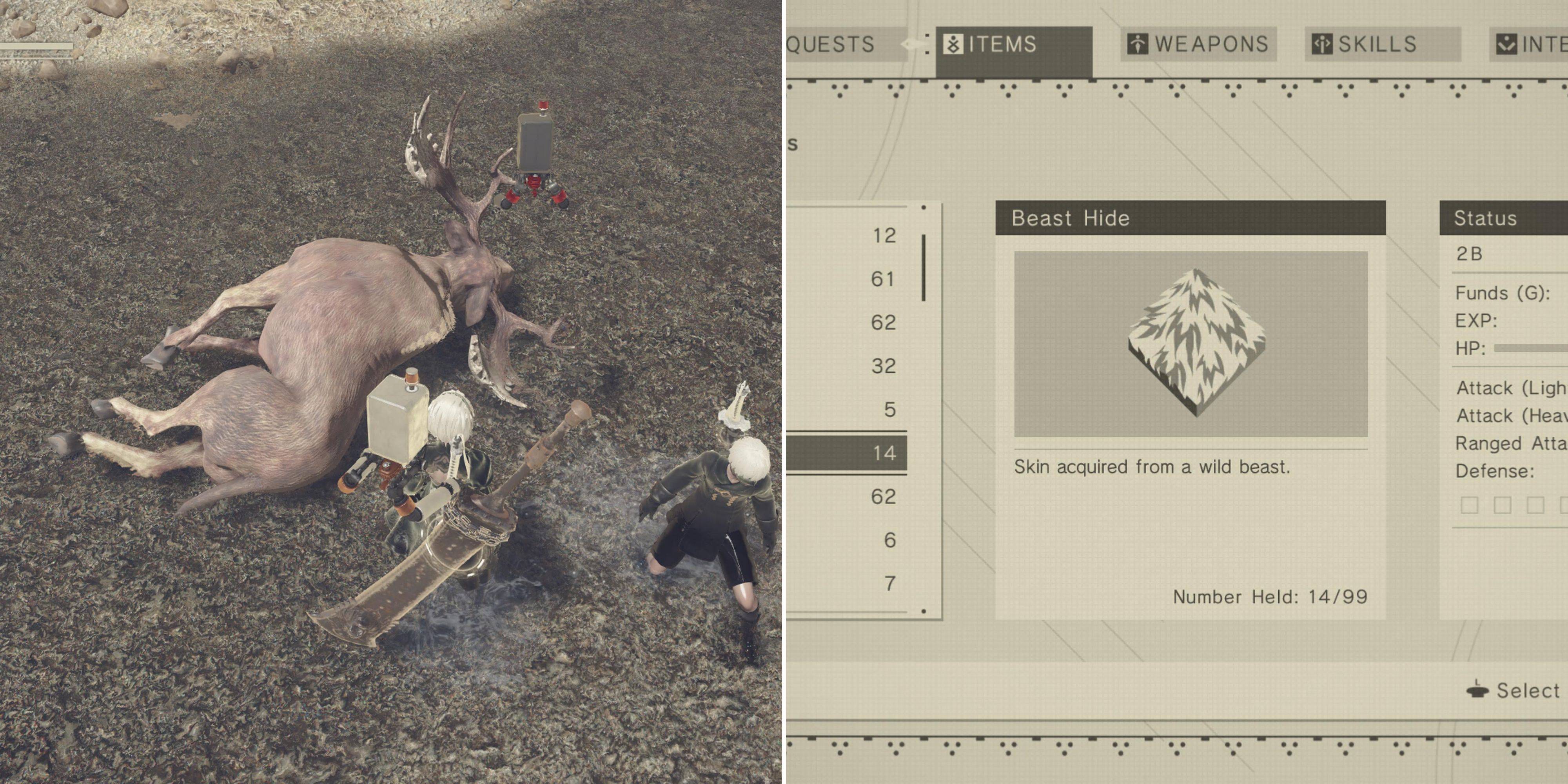 Unveiling Beast Hide Locations in NieR: Automata