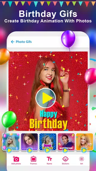 Birthday Photo Frame Maker App স্ক্রিনশট 1