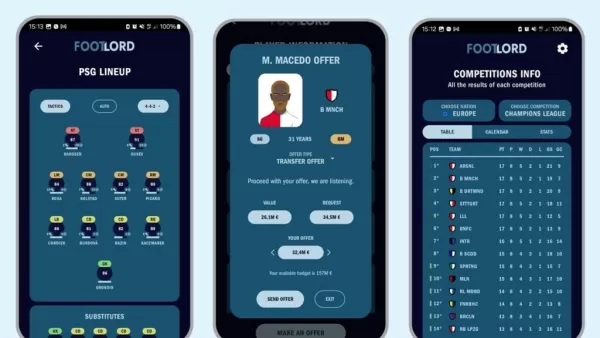 Androidでサッカーマネージャーの世界へようこそ