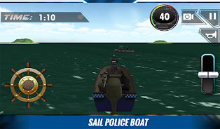 Police Boat Shooting Games 3D ภาพหน้าจอ 3