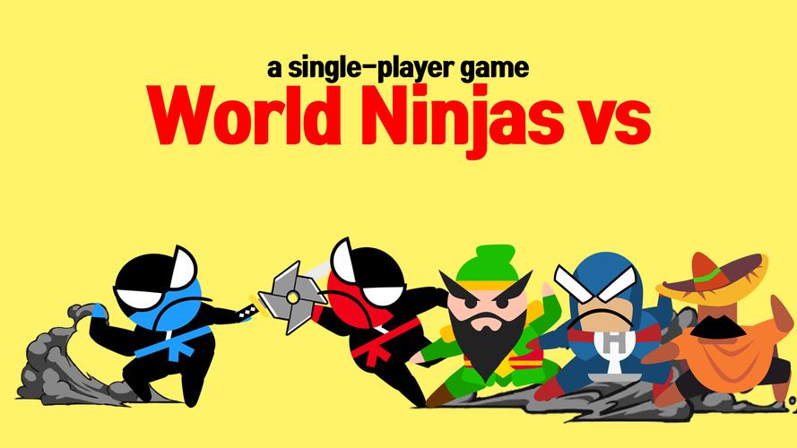 Jumping Ninja Battle 2 Player Tangkapan skrin 1