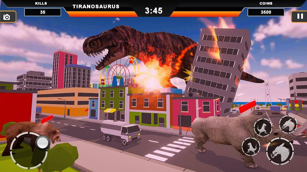 Dinosaur Rampage: Dino City Rampage Simulator 스크린샷 1