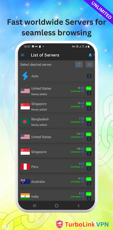 TurboLink VPN - Fast VPN Proxy Screenshot 1