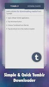 Photo & Video Explorer and Downloader for Tumblr Ảnh chụp màn hình 0