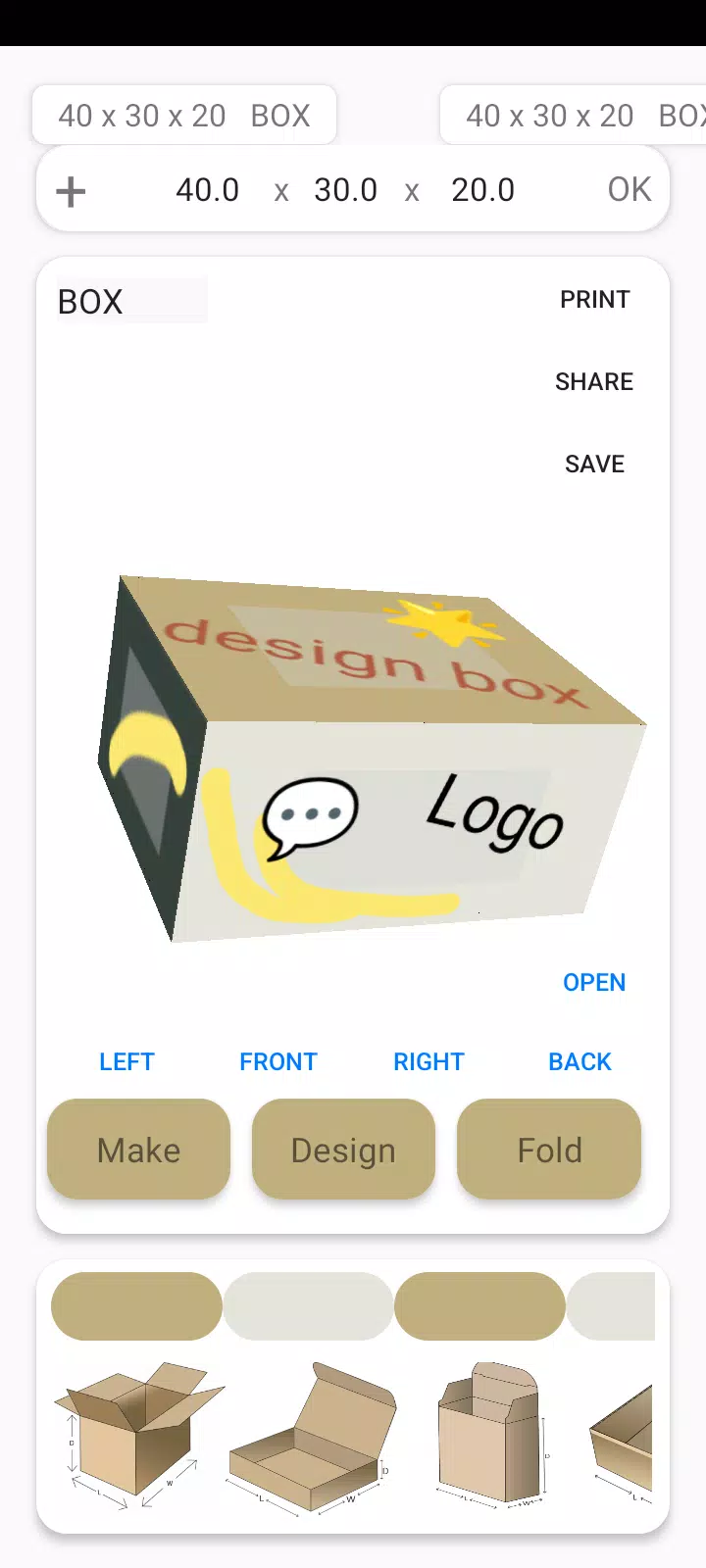 Box Maker Template Creator Pro Screenshot 1