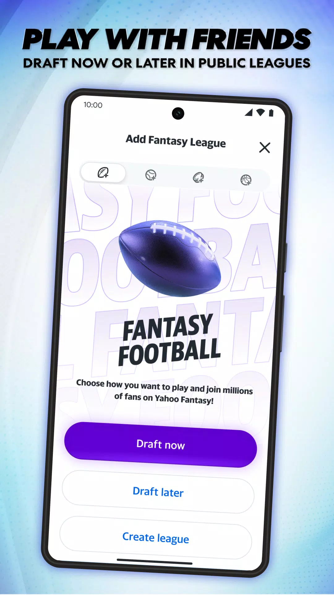 Yahoo Fantasy: Football & more Screenshot 1