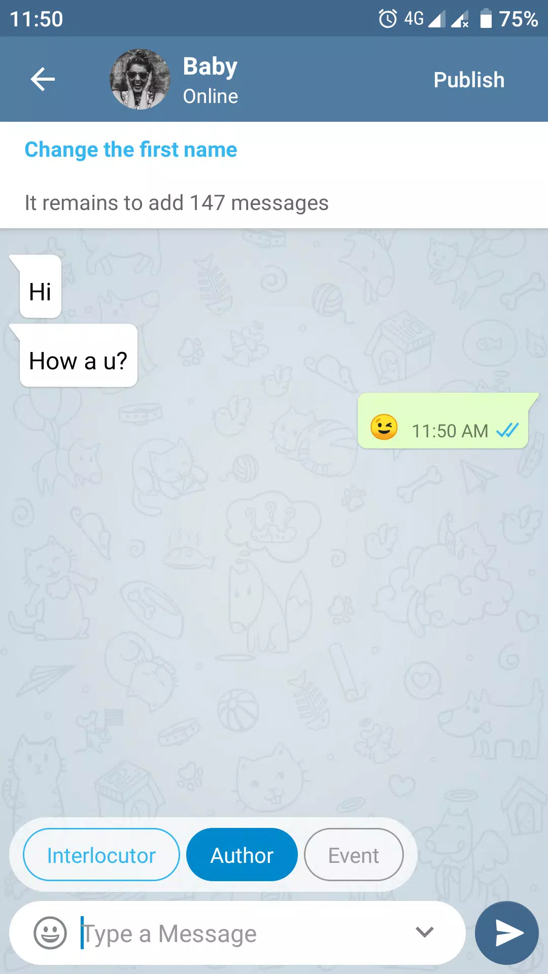 Fake Chat Story Messenger Ekran Görüntüsü 3