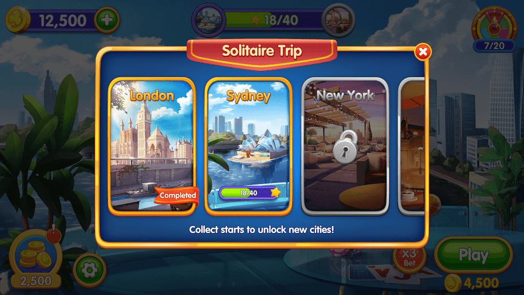 Solitaire Trip: Classic Tripeaks Card Game 스크린샷 3