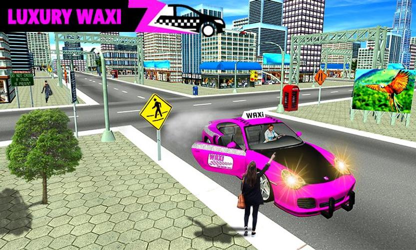 Pink Taxi Driving Game 3D ภาพหน้าจอ 1