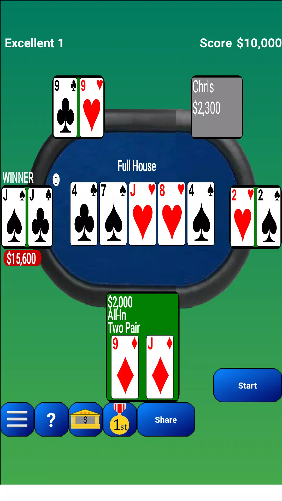 Texas Hold'em Poker Capture d'écran 0