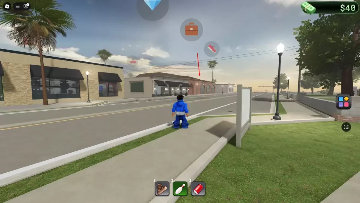 Một người chơi đang nhìn vào vị trí của công việc Janitor trong blockspin