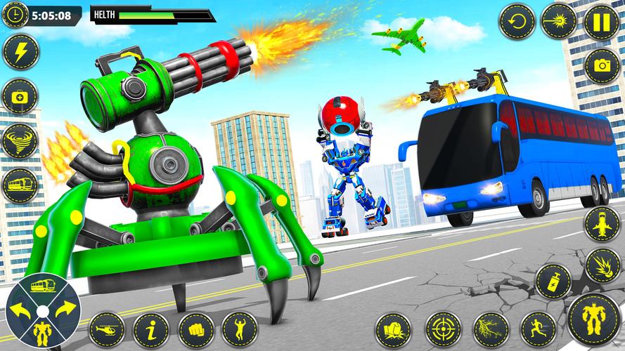 School Bus Robot Car Game 스크린샷 3