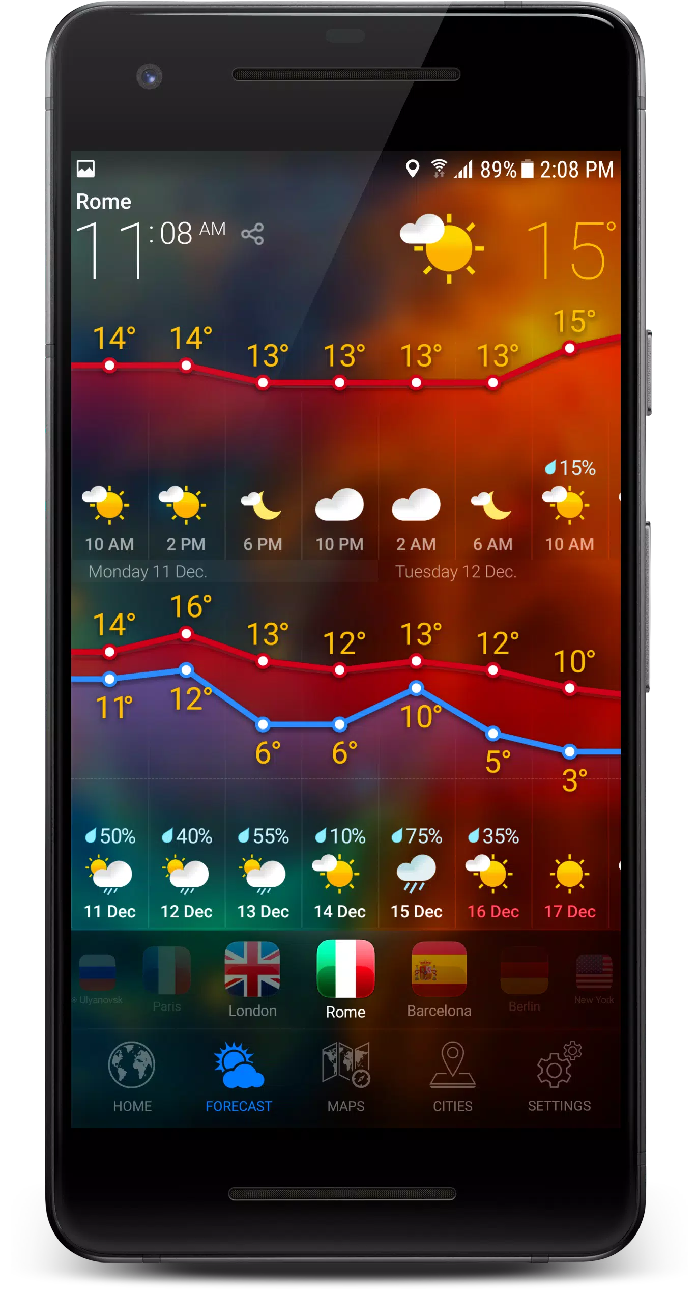3D EARTH PRO - local forecast 螢幕截圖 3